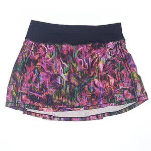Lululemon skort Pace Rival tennis run Skirt Hyper Flow Pink Multi 4 TALL